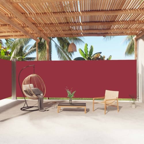 Infällbar sidomarkis röd 200x1000 cm