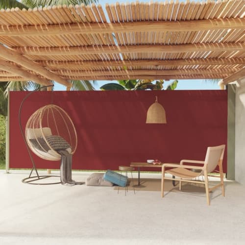 Infällbar sidomarkis 200x600 cm röd
