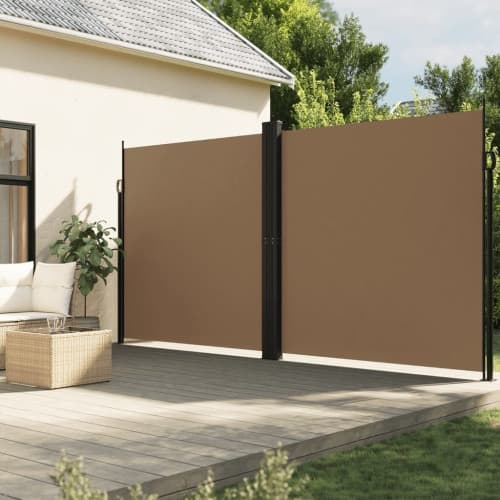 Infällbar sidomarkis taupe 220x1200 cm