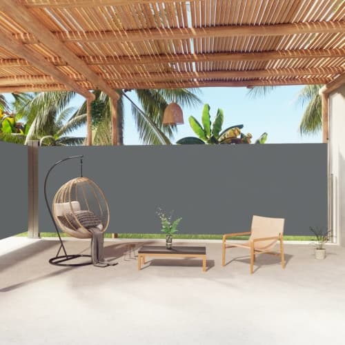 Infällbar sidomarkis antracit 200x1000 cm