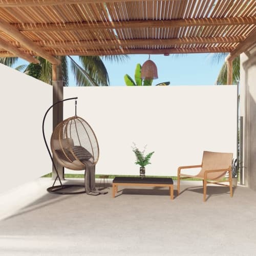 Infällbar sidomarkis 200x600 cm gräddvit