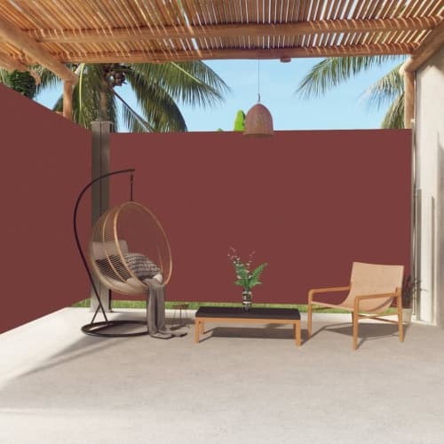 Infällbar sidomarkis 220x600 cm brun
