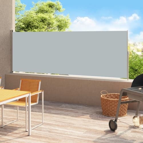 Infällbar sidomarkis 220x500 cm grå
