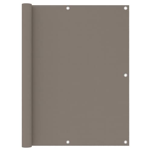 Balkongskärm taupe 120x400 cm oxfordtyg