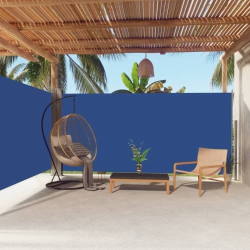Infällbar sidomarkis 180x600 cm blå