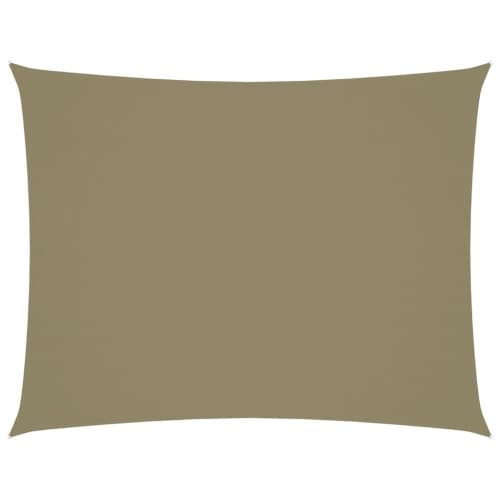 Solsegel oxfordtyg rektangulärt 6x8 m beige