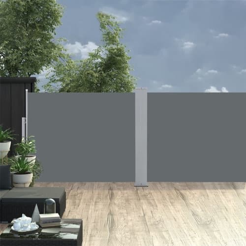 Infällbar sidomarkis antracit 140x1000 cm