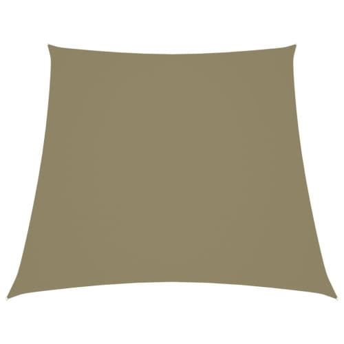 Solsegel oxfordtyg trapets 2/4x3 m beige