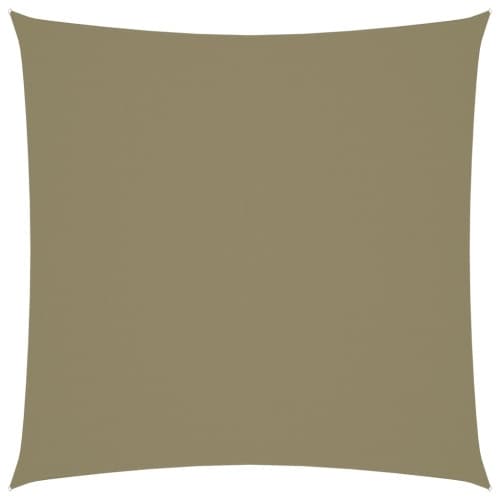 Solsegel oxfordtyg fyrkantigt 4x4 m beige