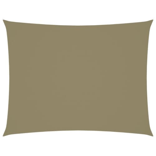 Solsegel oxfordtyg rektangulärt 3,5x4,5 m beige