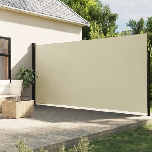 Infällbar sidomarkis 220x600 cm gräddvit