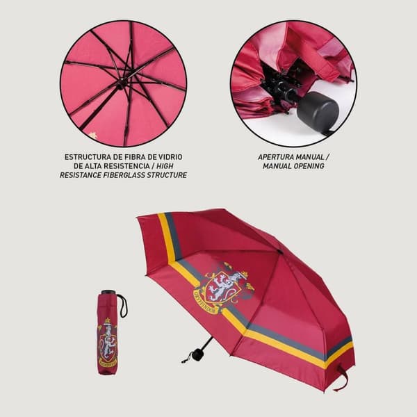 Hopfällbart paraply Harry Potter Gryffindor