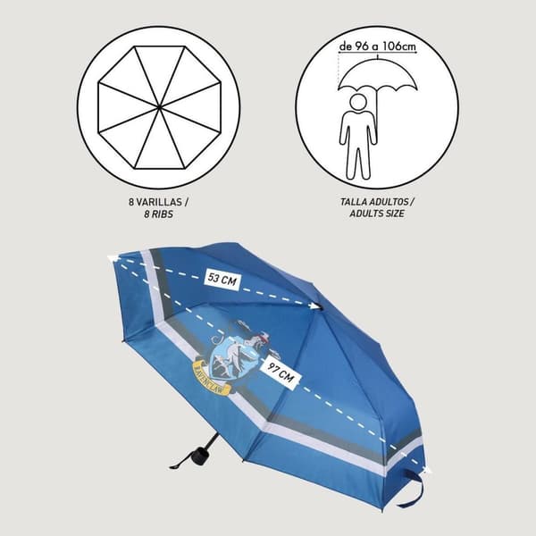 Hopfällbart paraply Harry Potter Ravenclaw