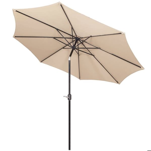 Springos® Trädgårdsparasol med lutningsfunktion och vevsystem 300 x 245 cm