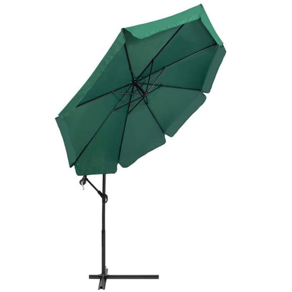 Springos® Parasol för trädgården med svängarm och vev, inklusive ett skydd 350 cm