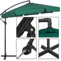 Miniatyrbild 4 av 6: Springos® Parasol för trädgården med svängarm och vev, inklusive ett skydd 350 cm