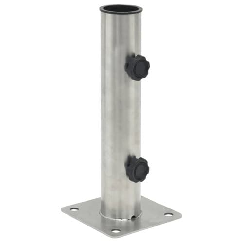 Parasollfot för Ø38/48 mm stolpe silver stål
