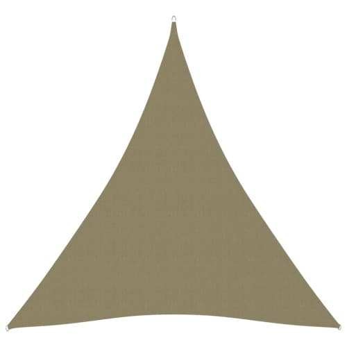 Solsegel oxfordtyg trekantigt 3x4x4 m beige