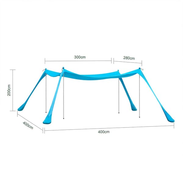 Rantateltta, OZT02-HB, 400x400x200 cm, Sininen