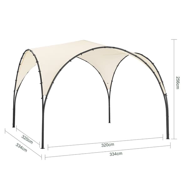 Utomhus Gazebo, KLS16-MI, 3314x334x256 cm, Beige