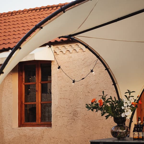 Utomhus Gazebo, KLS16-MI, 3314x334x256 cm, Beige