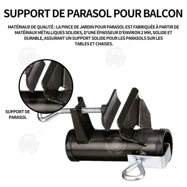 INN Parasollhållare maximal storlek 6,6cm parasollhållare universal parasollklämma för parasoll strand fisketerrass