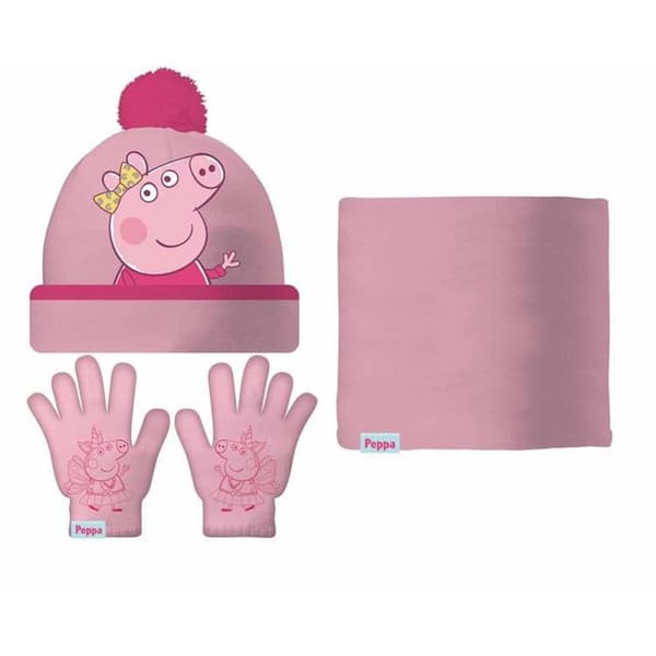 Hue, Vanter og Halsedisse Peppa Pig Cosy Corner Pink Lyseblå 44-46 cm