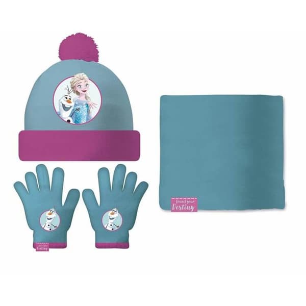 Hue, Vanter og Halsedisse Frozen Memories Blå Hvid 48-51 cm