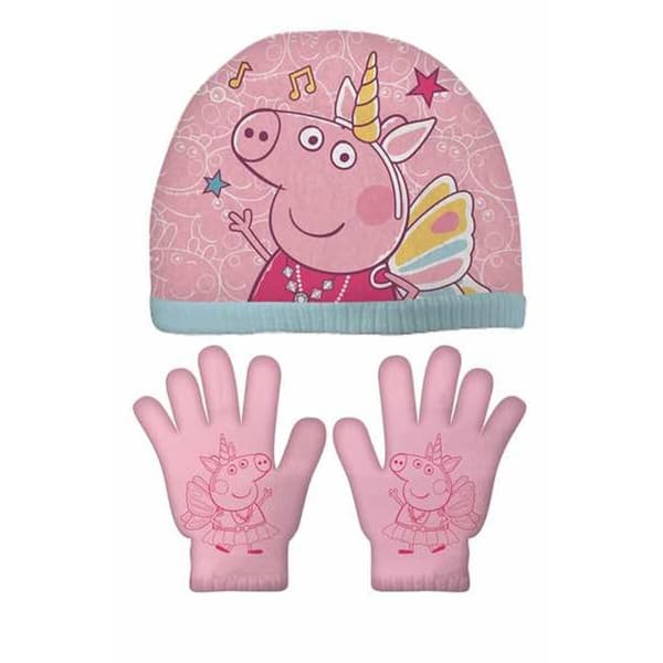 Mössor och handskar Peppa Pig Cosy Corner Rosa Ljusblå 48-51 cm