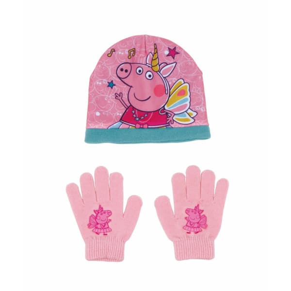 Mössor och handskar Peppa Pig Cosy Corner Rosa Ljusblå 48-51 cm