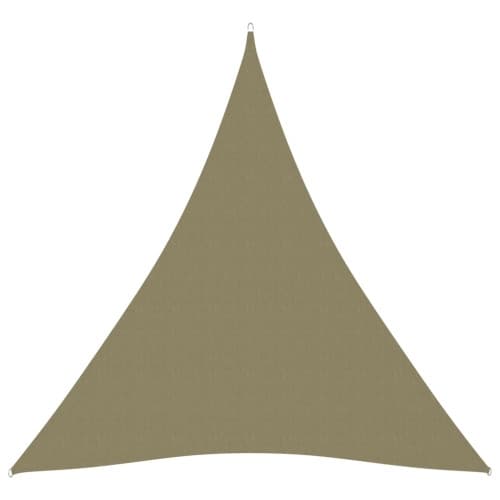 Solsegel oxfordtyg trekantigt 5x7x7 m beige