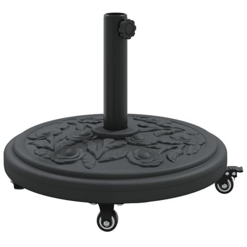 Parasollfot med hjul för Ø38-48 mm poler 13 kg rund