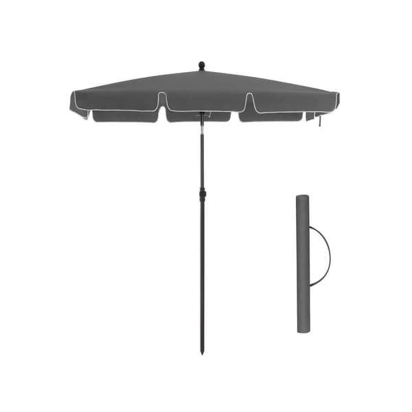 Parasol til altan 200 x 125 cm grå