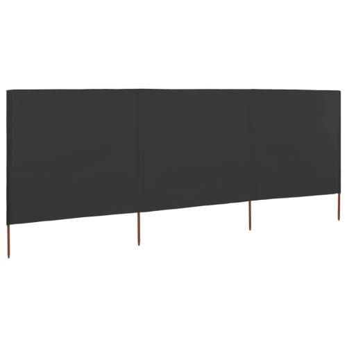 Vindskydd 3 paneler tyg 400x120 cm antracit