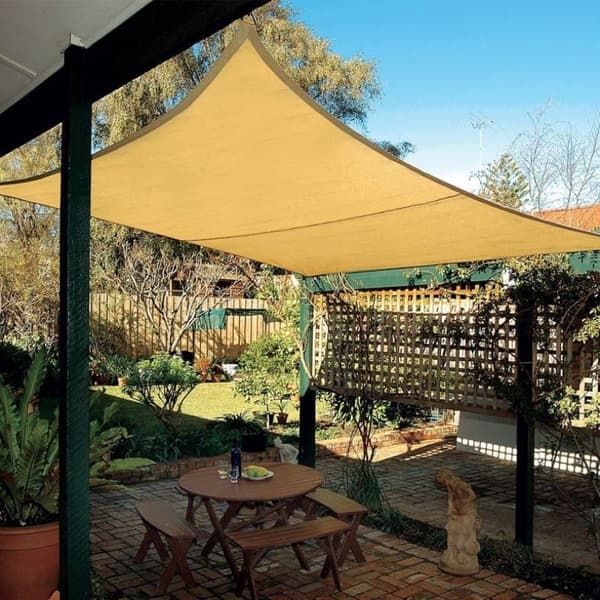 4x3 m solsejl, HDPE-stof, UV-beskyttelse til terrasse og have