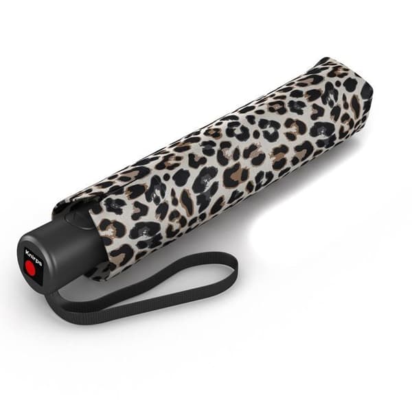 Pocket paraply - Knirps - A.200 Medium Duomatic - Automatisk - Vit/Svart - Ljus 320g