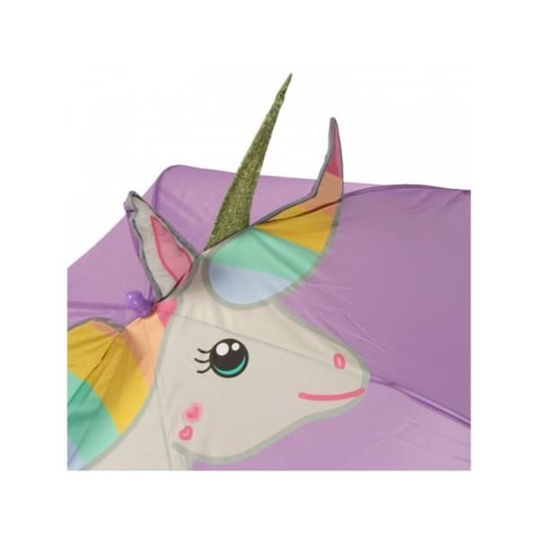 Paraply - Playshoes - 3D Enhörning - Lila - One size - Ergonomisk