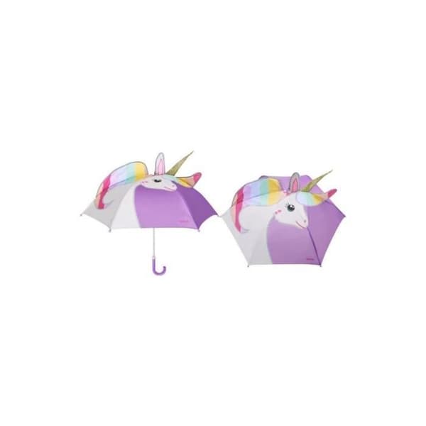 Paraply - Playshoes - 3D Enhörning - Lila - One size - Ergonomisk