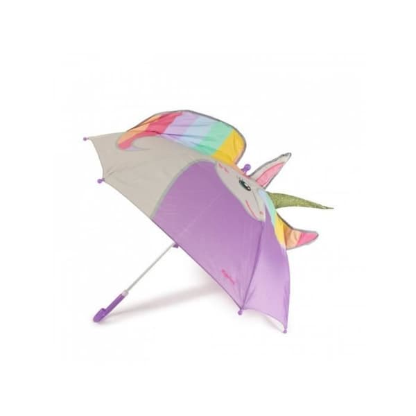 Paraply - Playshoes - 3D Enhörning - Lila - One size - Ergonomisk