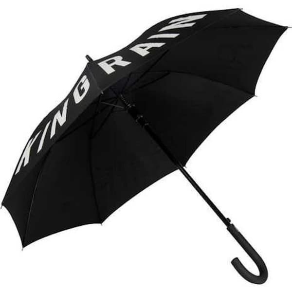 "F****** regn" automatiskt fällbart paraply. Original svart paraply med meddelande. Mått: 106 cm - FISURA