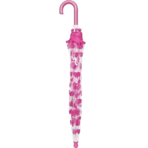 Playshoes barnparaply Hartjesfilles 70 cm transparent/rosa