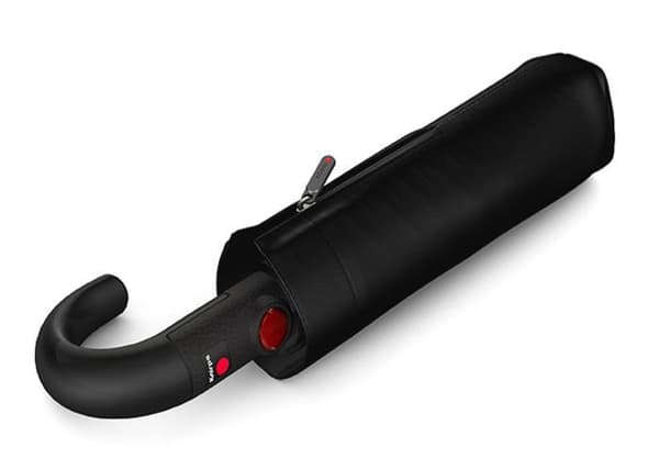 Fickparaply - Knirps - T.260 Medium - Svart - Automatisk öppning - Crook-handtag