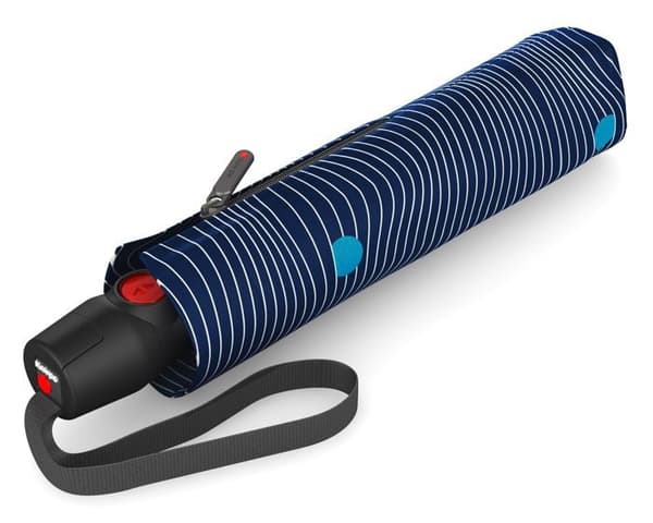 Fickparaply - Knirps - T.200 Medium Duomatic - UV-skydd - Automatisk öppning - Meditera Blå
