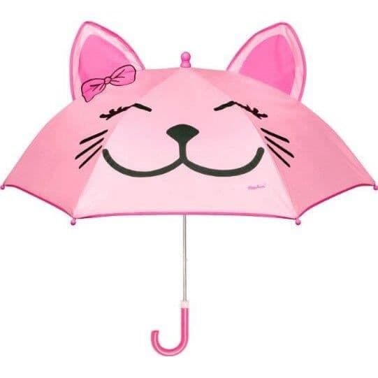 Paraply - Playshoes - 3D Katt - Rosa - Manual - One size