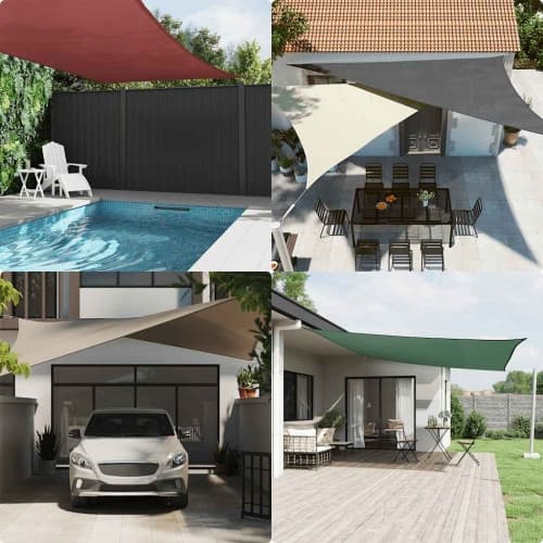 Solskydd Sail terrakotta 2x2x2 m 100% polyester Oxford