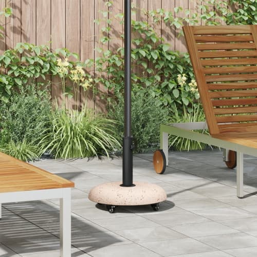Wheeled Parasol Base för 37/42/52/58mm poler Gul Betong