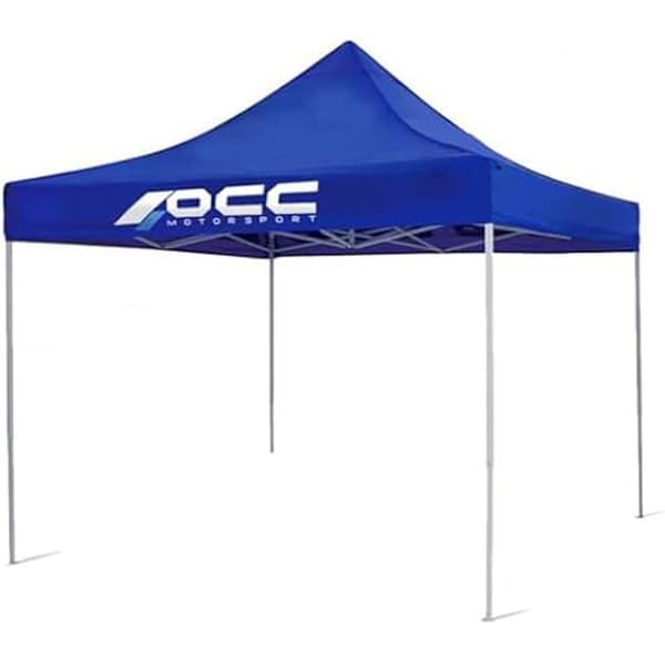 Gazebo - OCC MOTOR SPORT - Racing - Rostfritt stål - 3x3m - Vattentät - Blå