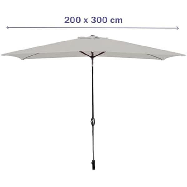 Parasol - Marbueno - 10494 - Stål - 200 x 300 cm - Polyester Vit