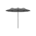 Miniatyrbild 1 av 6: Outsunny Parasol för trädgård 285x147cm Marknadsparasol med justerbar lutningsvinkel, grå