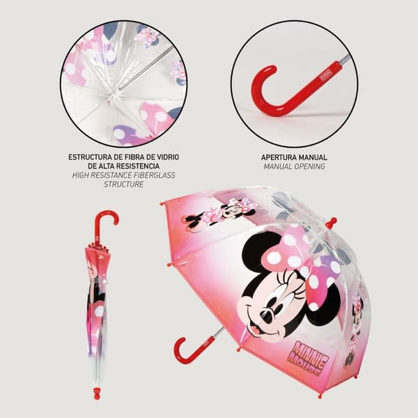 Sateenvarjot Minnie Mouse Punainen Ø 71 cm